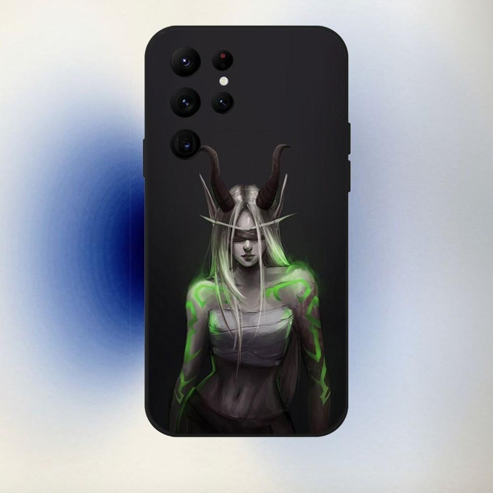 Игровой чехол для телефона W-World Of W-Warcraft для Samsung S24,23,22,30,21,10,9,Ultra,Plus,Lite,FE,5G Черный Мягкий чехол