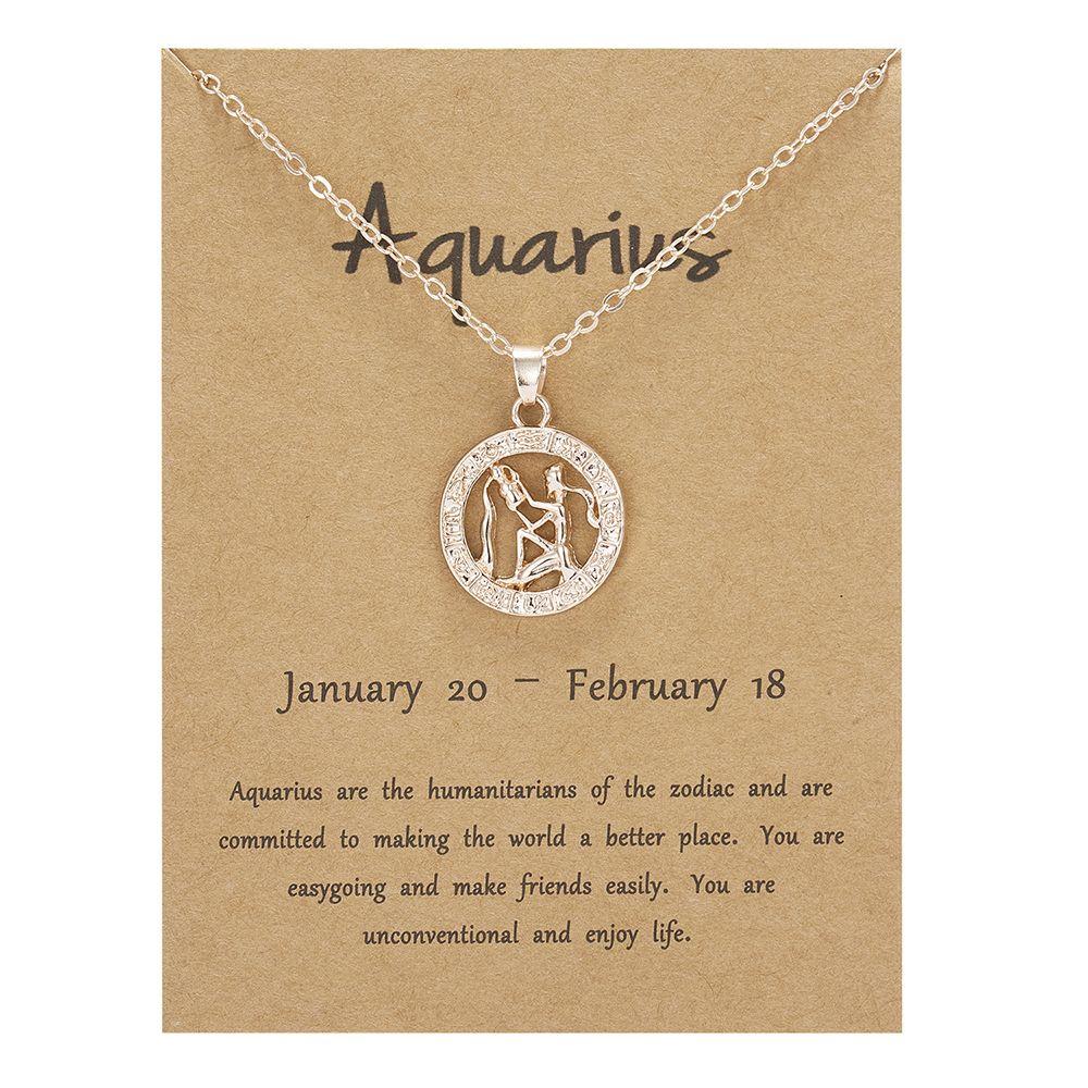 Out Aquarius Leo Scorpio Guardian Star Choker Animal Zodiac Sign 12 Constellation Pendant Necklace