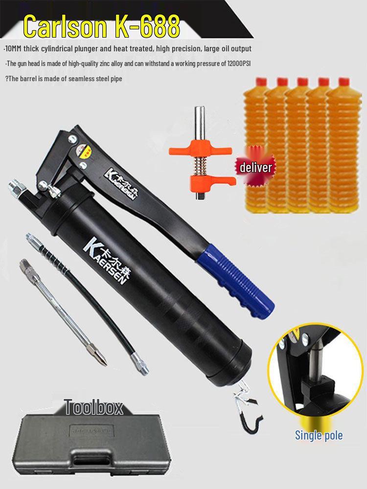 Смазочный пистолет Carlson с молнией: Маслянка-шприц с механической смазкой для цепи мини-экскаватора