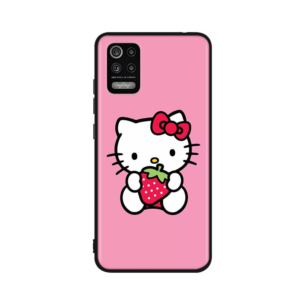 Чехол KT67 Hello Kitty Cartoon для Samsung A04 A14 A23 A34 A54 M23 M33 M52 M53 Realme 10 9 C30S C35 C55 VIVO Y02S Y21 Y33S Y51 X80 Pro Прозрачный чехол