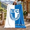 1.FC Magdeburg Custom Name Flannel Blanket Personalized Soft Warm Plush Throw Blanket Customized Gift for Family Friends