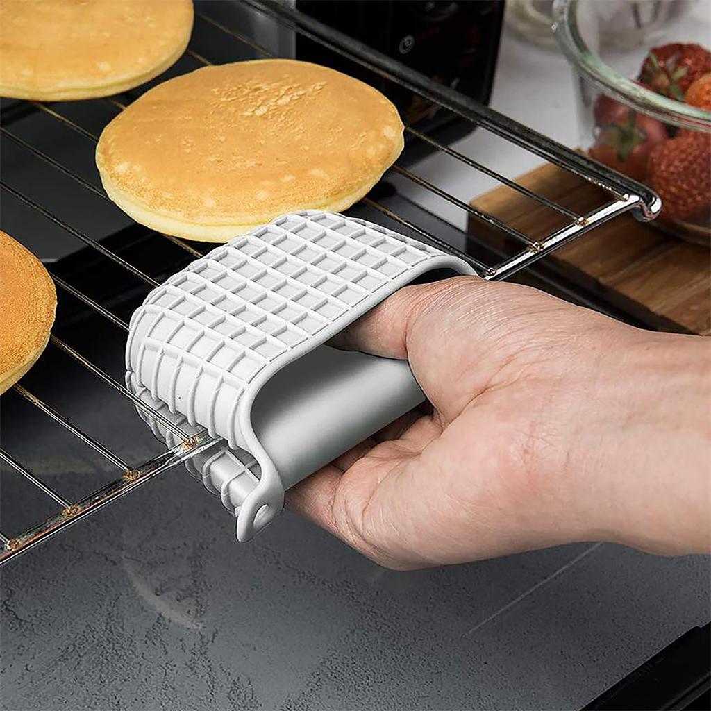 1 шт. Силиконовые термостойкие прихватки для духовки - Высокотемпературная кухонная перчатка для выпечки с дополнительным захватом для кухонной готовки и выпечки