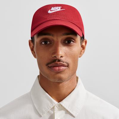 Унисекс Хлопковые Бейсболки Nike Унисекс Темно-Командный Красный/Белый