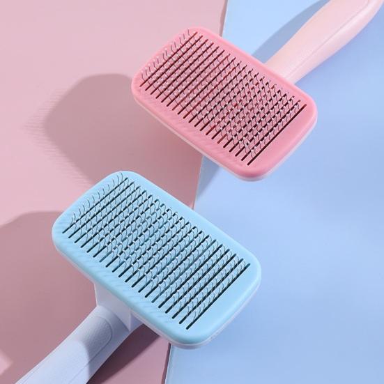 Самоочищающаяся щетка для питомцев, щадящая кожу щетка для груминга кошек для линяющих питомцев