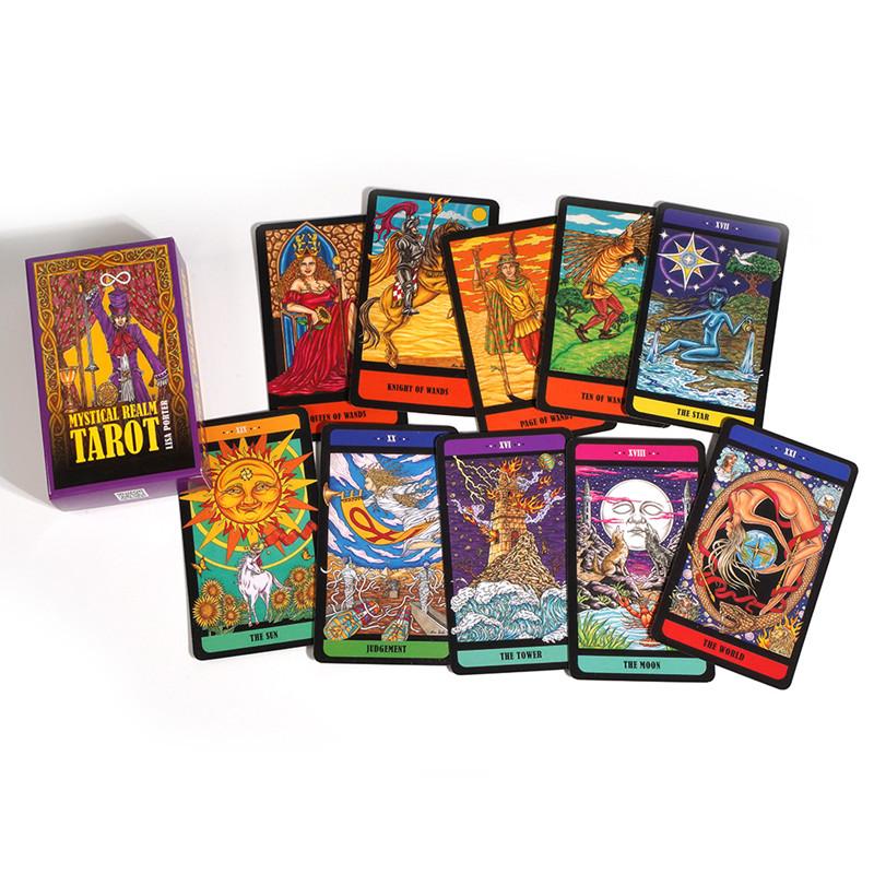 Mystical Realm Tarot 78 Full-Color Cards A Unique, Hand Drawn Compilation of Vibrant Tarot Cards