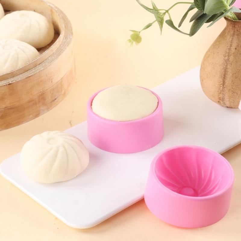 4 шт. штамп для булочек к Празднику середины осени - Традиционная китайская форма для булочек, пресс для пельменей, приспособление для димсамов, пластиковая форма для сяолунбао