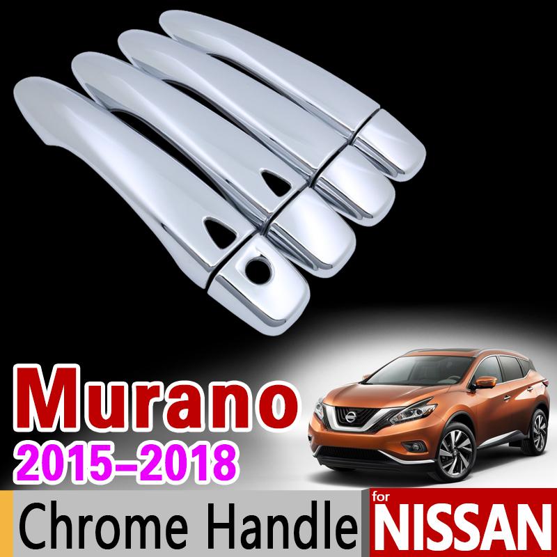 Для Nissan Murano Z52 2015 2016 2017 2018 Хром Накладки на Ручки Дверей Комплект Никогда Не Ржавеют Автоаксессуары Наклейки Автостайлинг