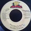 7inch Record TANTO METRO & DEVONTE - Don't Have To Worry MHPD28013 Mad House 2003 Jamaica Reggae, Ska & Dub Used