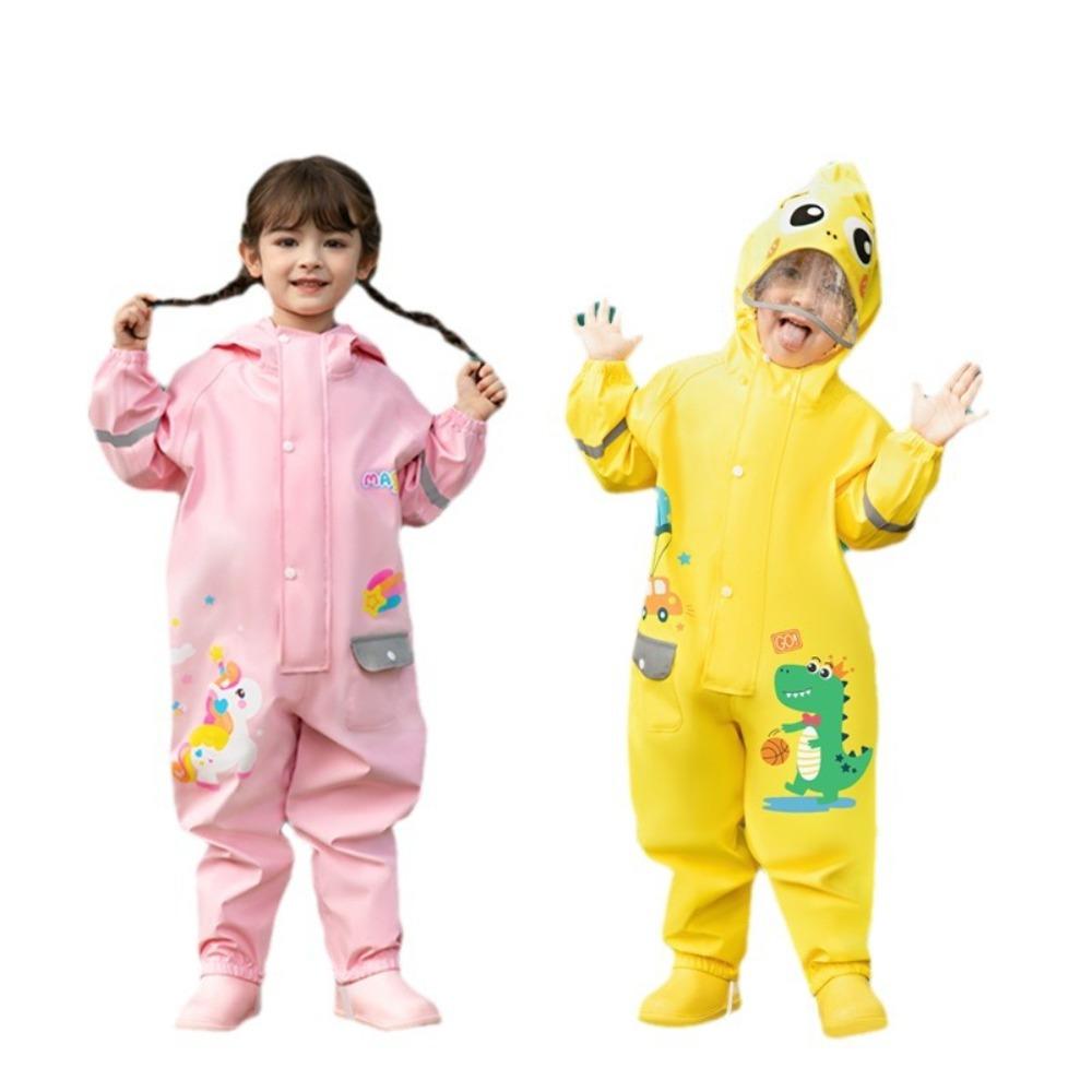 Children's One-piece Raincoat Rain Pants Suit Boys and Girls Rainproof Waterproof Clothing Children Baby New Summer Poncho