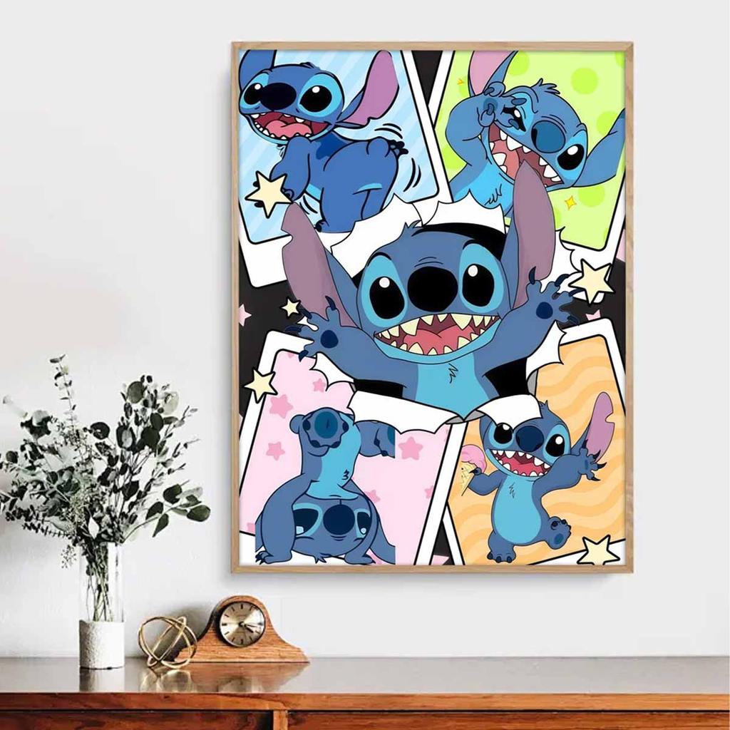 DIY Diamond Painting The Mischievous Stitch Cross Stitch Kit Mosaic Art Diamond Painting Full Circle Diamond Home Decoration