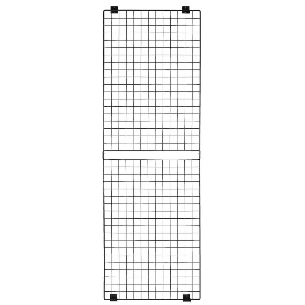 3 Packs Grid Wall Panels, 610 x 1828 mm Wire Grid Panels Display Rack, Wall-Mounted Art Display Shelf, Black Carbon Steel Wall Hanging Gridwall for