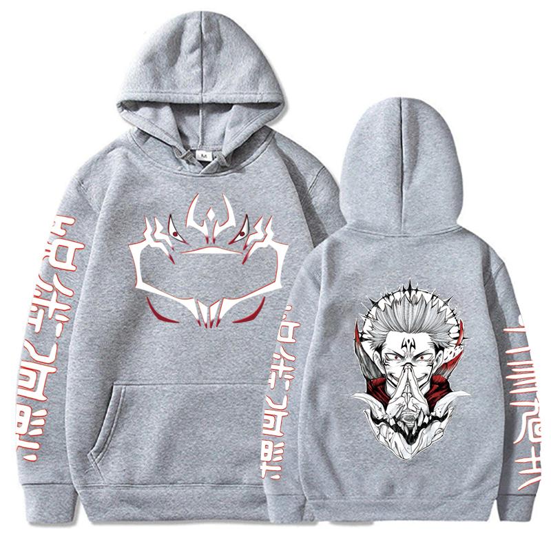 Забавные повседневные толстовки с длинными рукавами дзюдзюцу кайсен аниме Ryomen Sukuna с принтом для мужчин и женщин модная толстовка в стиле Харадзюку одежда