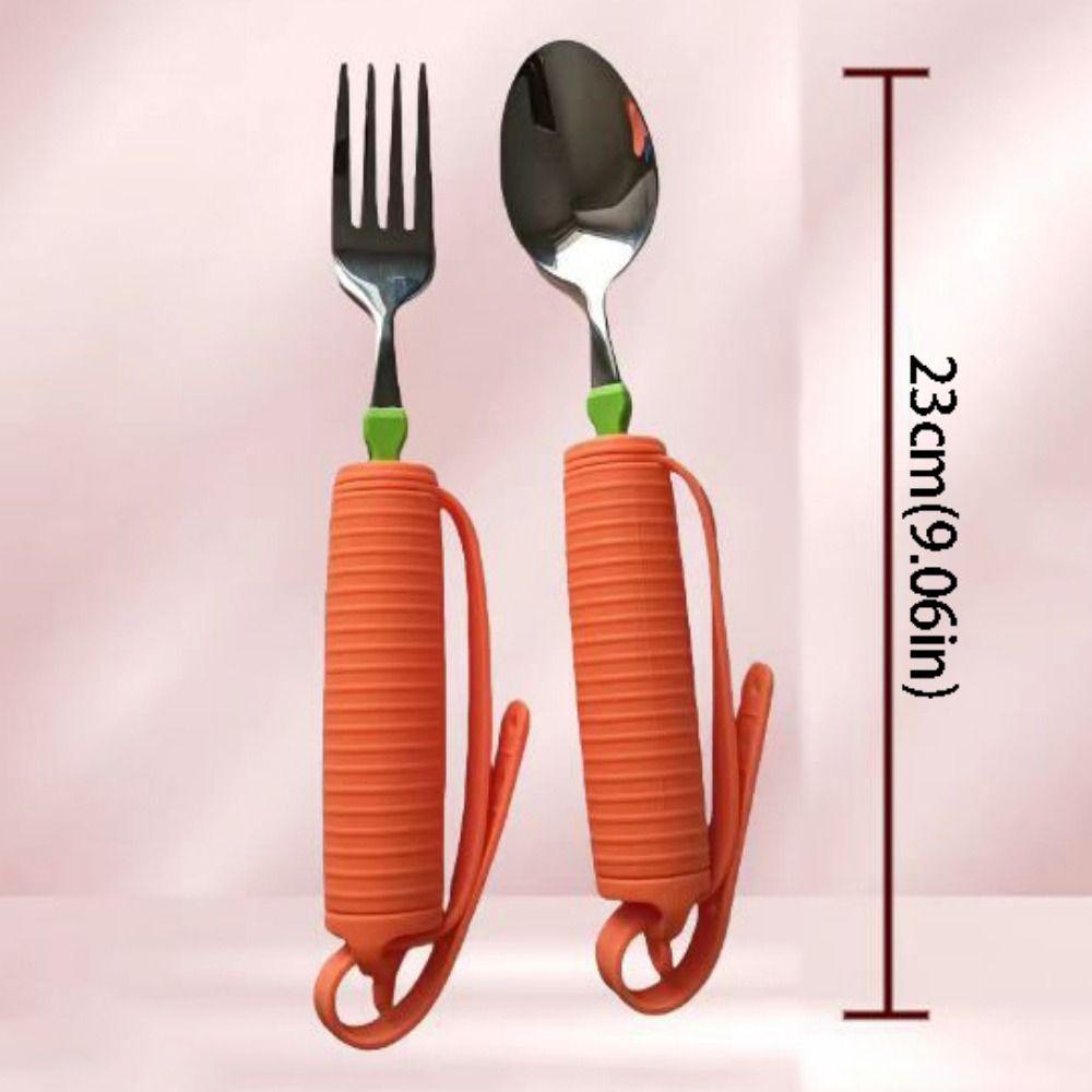 Anti-Shake Elderly Auxiliary Tableware Portable Angle Adjustable Fork Food Aid Spoon Elderly Care