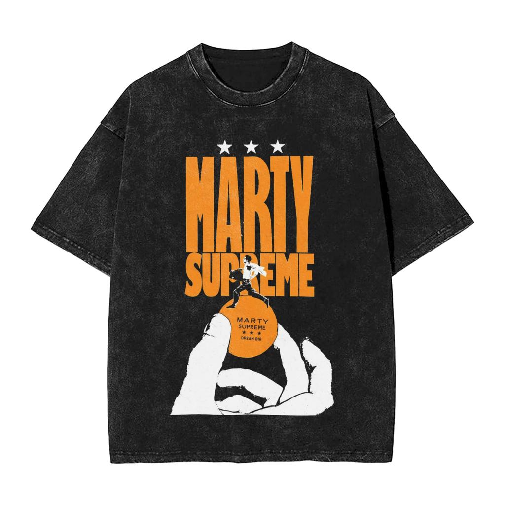 Marty Supreme Table Tennis Vintage Washed Tshirts For Men Women 100Cotton Top Tee Funny Oneck Short Sleeve