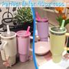 40 Oz Replaceable Tumbler Flip Straw Lid for Stanley Cup,Reusable Tumbler Cover, Spill Proof Splash Resistant Tumbler Lids