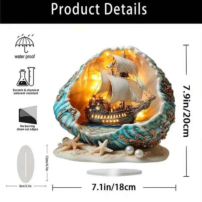 Акриловое украшение для столешницы мечети на праздник Ид - графический дизайн 2D - для дома и витрин, идеальный подарок на Рамадан и Пасху.
