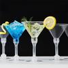 5Pcs/12Pcs Tall Mousse Glasses Transparent Martini Glasses Summer Margarita Glasses Cocktail Plastic Wine Glasses