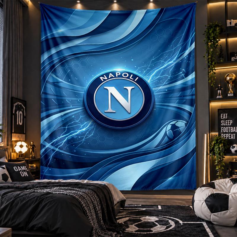 Wall Hanging Tapestry Napoli FC Print Cloth for Living Room Bedroom Home Decor