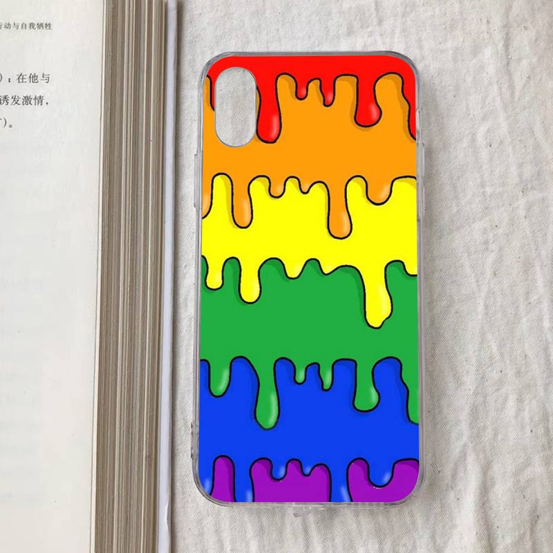 Melting Trans Pride LGBTQ Phone Case For iPhone 11 12 13 14 Mini Pro Max XR X XS TPU Clear Case For 8 7 6 Plus SE 2020