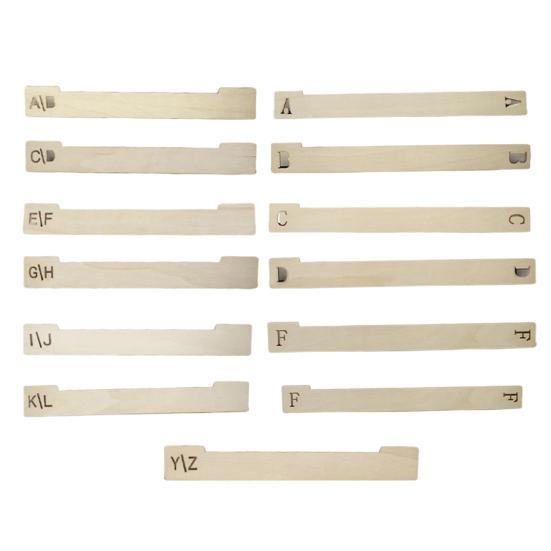 13/26 шт. Деревянные разделители для виниловых пластинок от А до Я, алфавитный указатель для DVD-дисков, органайзер, держатель для разделителей, аксессуары для виниловых пластинок