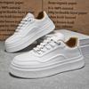 Весенняя мужская обувь Новая дышащая белая обувь Мужские модные универсальные кроссовки на толстой подошве Повседневная обувь для скейтборда Модная обувь