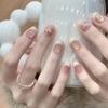 Кошачий глаз бант молочно-белый серебристый край французские линии сладкий девичий ins стиль Европа и Америка съемный маникюр 30 штук