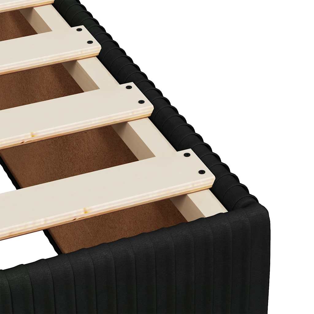 Box Spring Bed with Mattress Black 180x200 cm Velvet