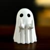 Абстрактная Жуткая Фигурка Призрака со Средним Пальцем - Провокационное Хэллоуинское Украшение для Рабочего Стола