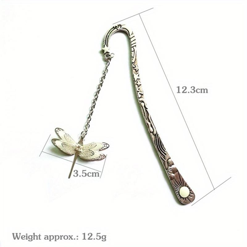Beautiful Personalized Bookmark Luminous Butterfly Feather Star Moon Ancient Silver Glowing Alloy Bookmark Fluorescent Jewelry