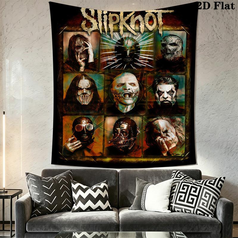 Slipknot Band Wall Tapestry Tapestry Fashion Print Wallmounted Wall Decoration Wall Covering Decoration Background Wall Hanging Cloth