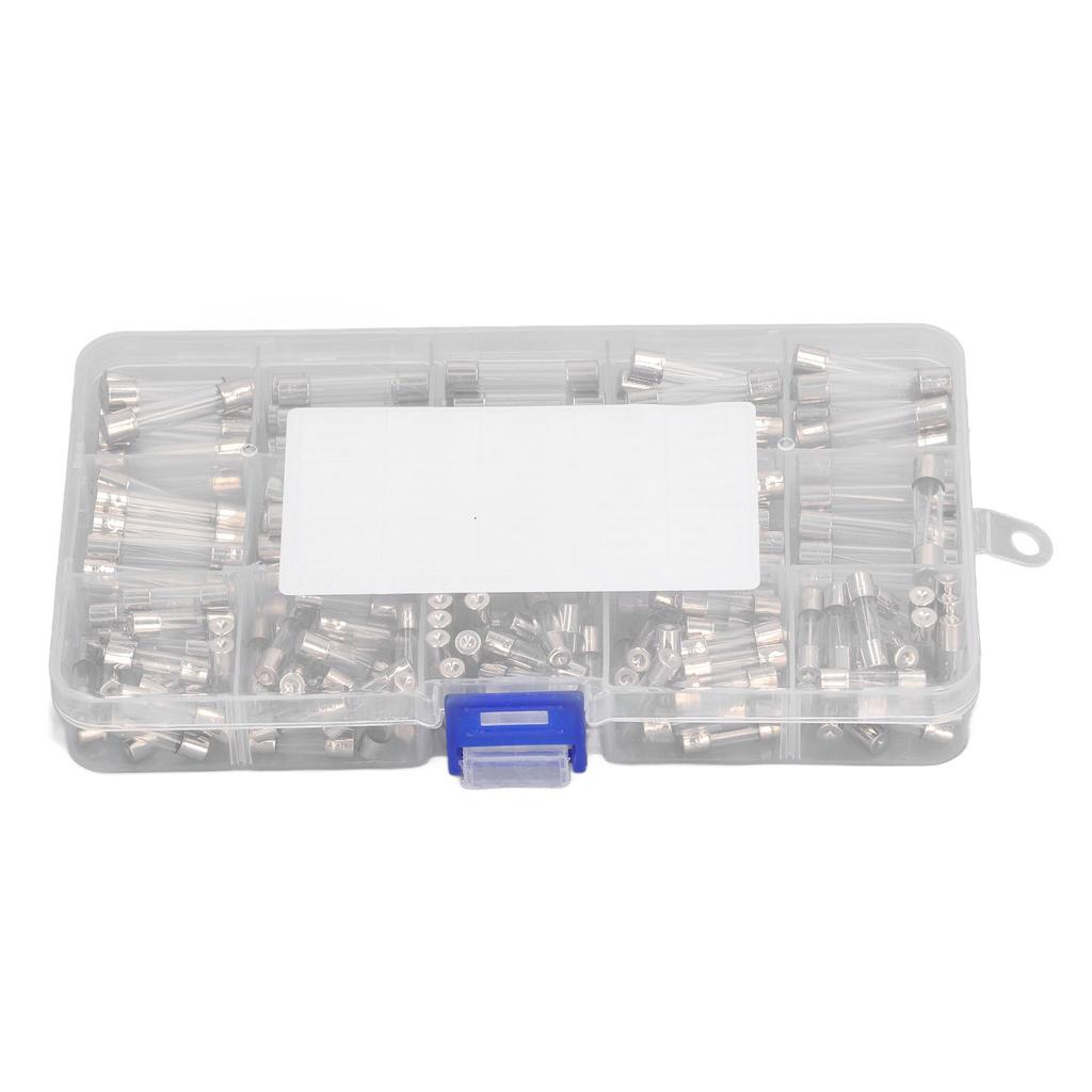 200 ШТ. Стеклянные предохранители Набор автомобильных предохранителей для автомобиля, дома на колесах, лодки, грузовика 5x20 мм 6x30 мм 250 В