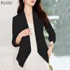 Женские повседневные кардиганы с отложным воротником, свободные, с длинными рукавами
