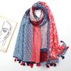 2024 Spring And Autumn Winter New Cotton And Hemp Long Thin Scarf Travel Versatile Sunscreen Warm Shawl For Women
