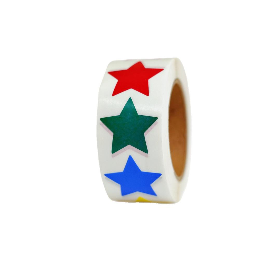 500Pcsroll Colorful Star Reward Sticker Fun Motivationsticker For School Teacher Student Stationery Stickers Kids