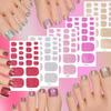 22tips/Sheet Solid Color Shimmer Finish Full Cover Nail Wraps  Home DIY Nail Makeover