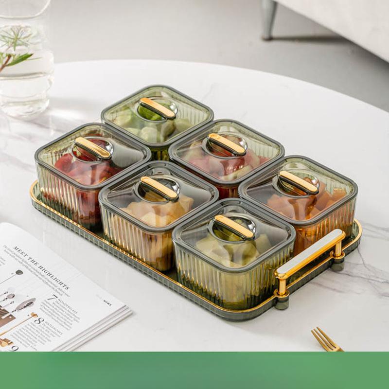 Легкий роскошный прозрачный поднос для фруктов для дома, гостиной, журнального столика, подноса для конфет, орехов, сухофруктов, контейнера для закусок и освежений