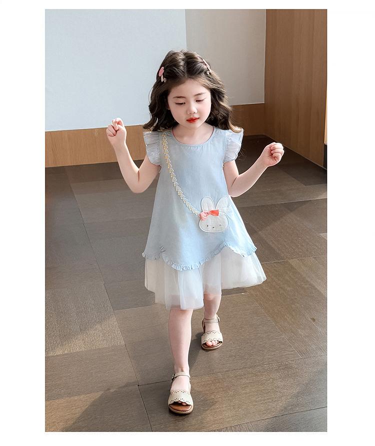 Girls' mesh dress 2026 summer new children's dress, thin Korean version princess dress for baby girls, summer outfit