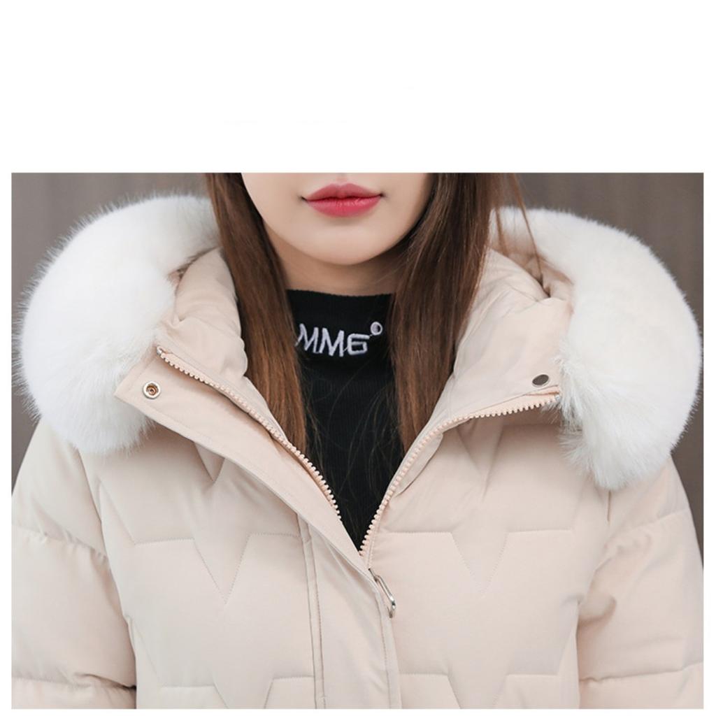 Новый зимний женский пуховик, средней длины, утолщенный, теплый, с тонкой талией, куртка на хлопковой подкладке
