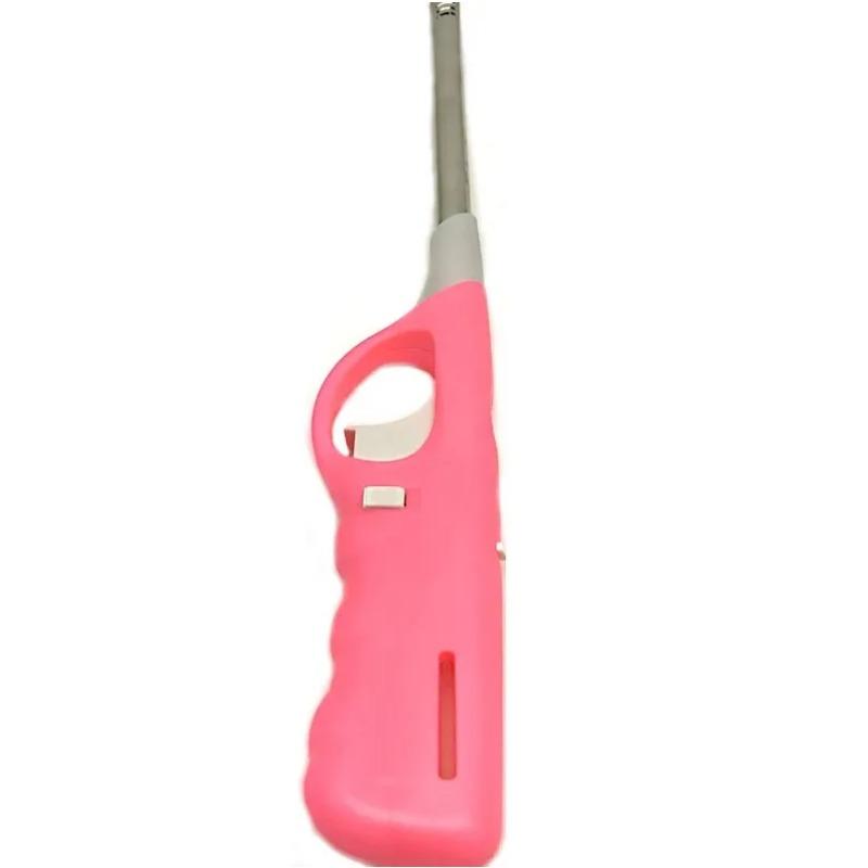 Бутановая зажигалка многоразового использования для кухни, камина, пилотной лампы, барбекю, плиты, пластиковых зажигалок для свечей, цвет случайный