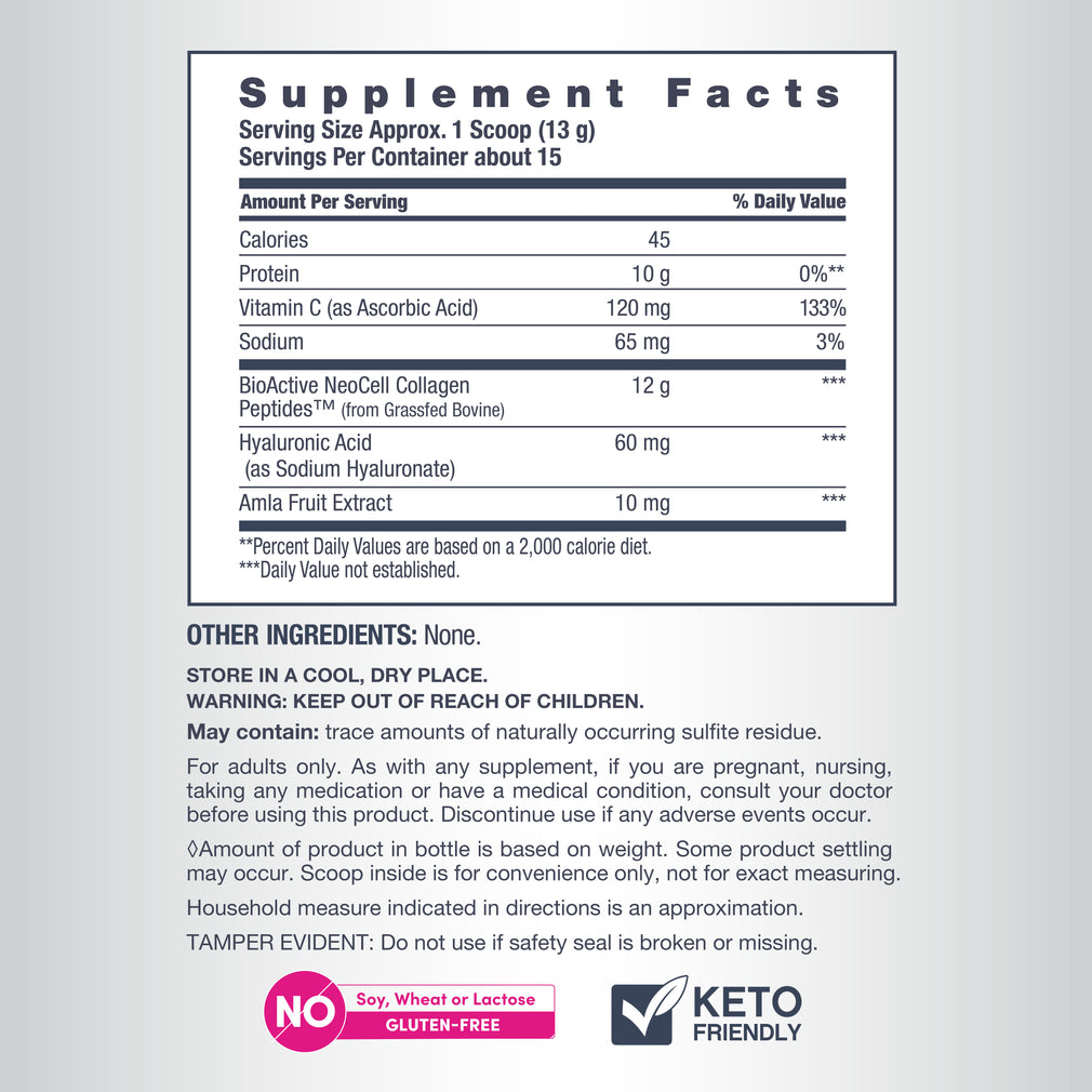 Super Collagen Plus с витамином C и гиалуроновой кислотой в порошке, 15 порций, 6,9 унций
