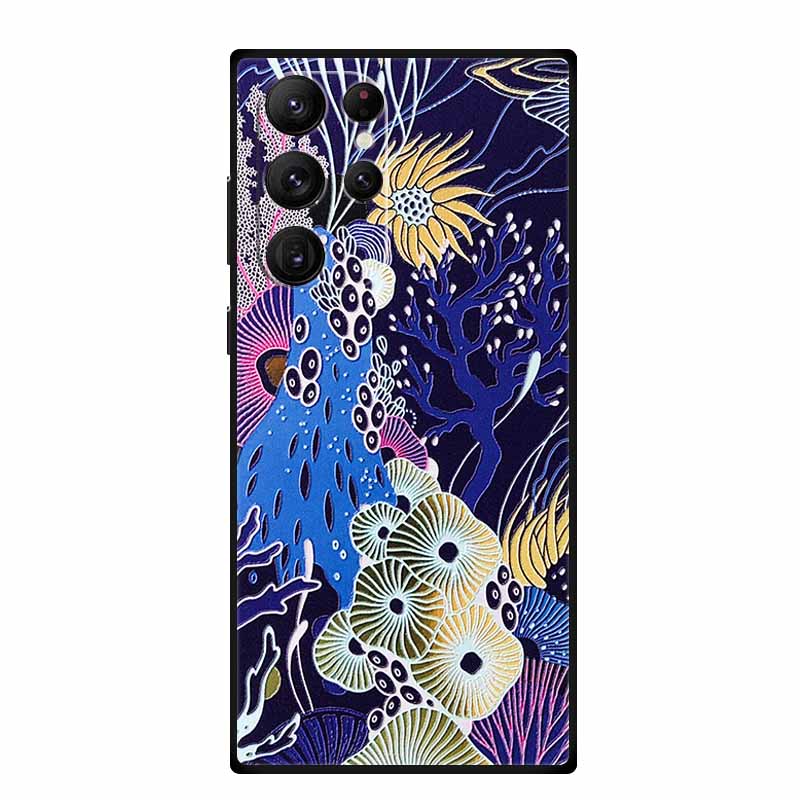 3D Тисненый Чехол Для Телефона Samsung Galaxy S25 Ultra Мягкий Силиконовый Чехол-Бампер Для Samsung S25 S23 S22 S24 Ultra Задняя Крышка Чехол Сумка