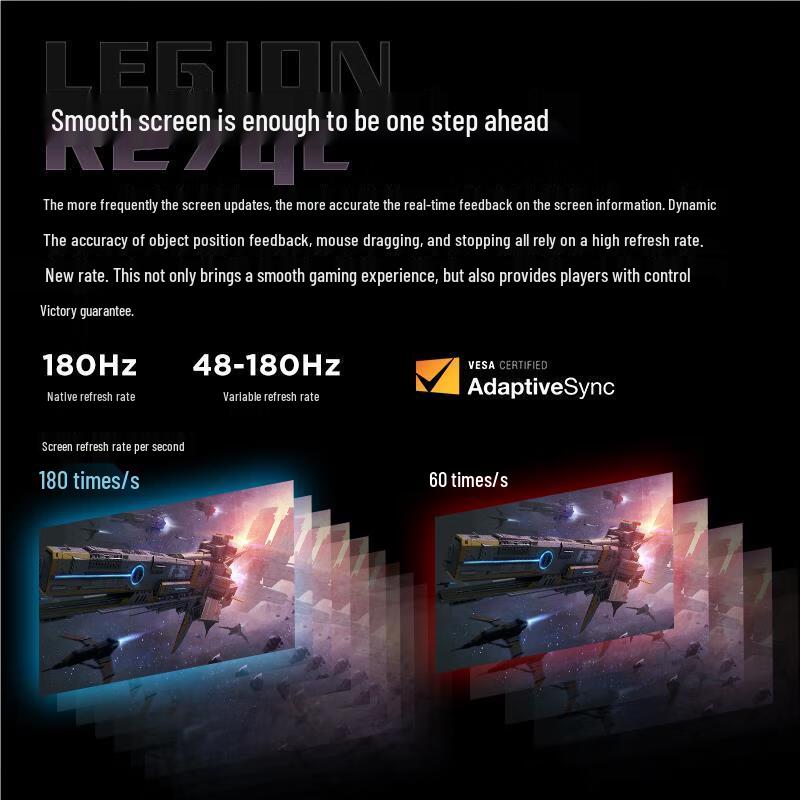 Lenovo Игровой изогнутый монитор R27qc-30, 27 дюймов, 2K, 180 Гц, штекер CN (адаптер в комплекте)