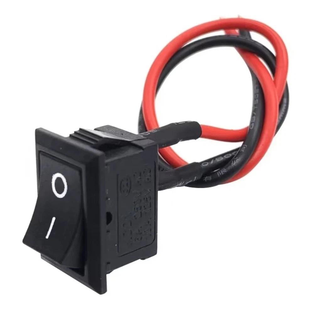 10Pcs ON/OFF Mini Rocker Switch Pre-Wired Toggle Switch Small Rocker SPST Switch Motorcycle Use