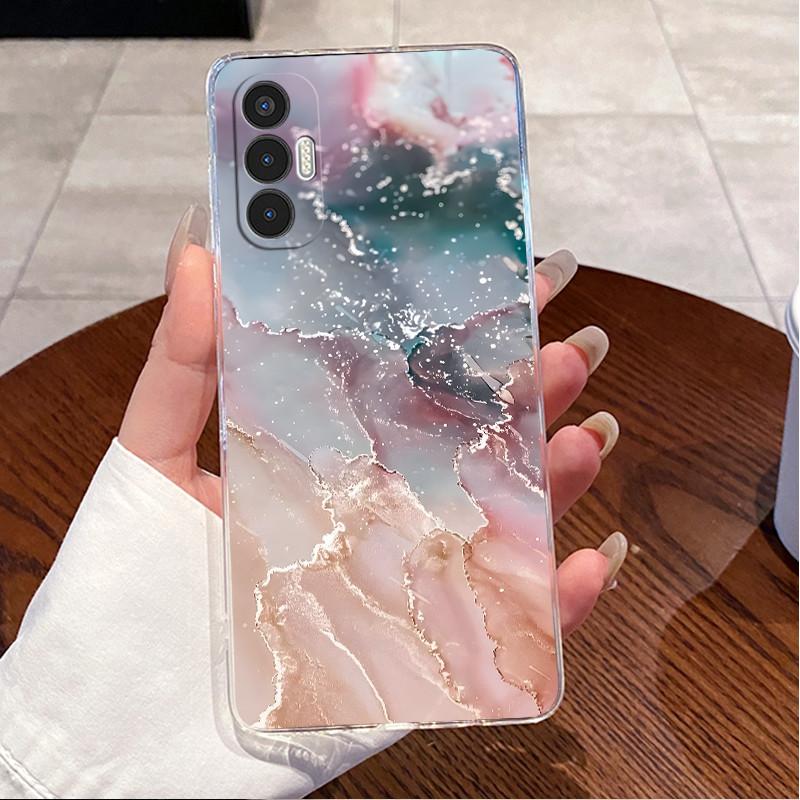 Чехол для Tecno Pova 3 Прозрачный Роскошный Милый Мультяшный Узор с Кошкой и Кроликом Мягкий Силиконовый ТПУ Чехол для Телефона Для Tecno LF7n Pova3 Задняя Крышка