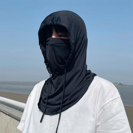 Летний мужской головной убор, широкополая шляпа от солнца Ice Silk с защитой UPF 50, регулируемая посадка, 3 в 1, защита шеи для верховой езды, солнцезащитная шляпа