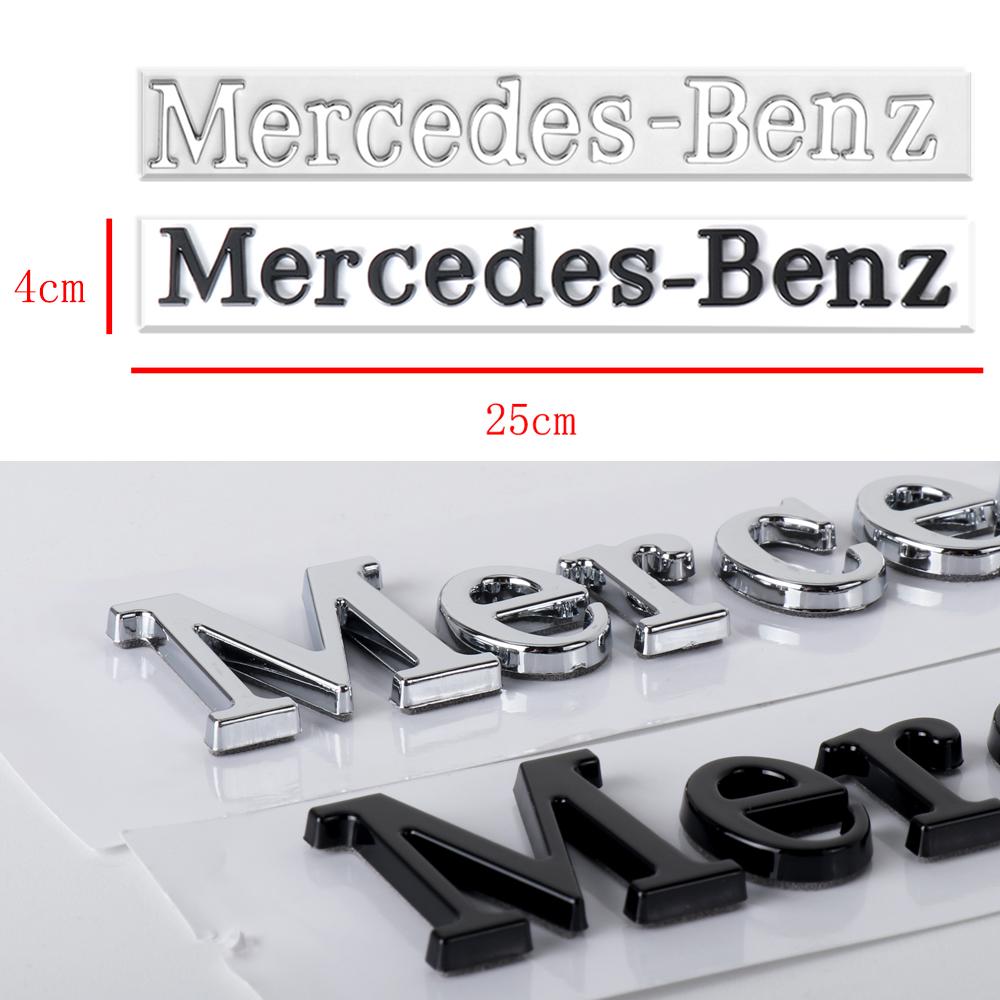 UHLGY1 New Hot 2026 3D Car Rear Trunk ABS Badge Sticker Decoration Auto Refit Accessories for Mercedes Benz AMG W211 W212 W213 Smart Fo
