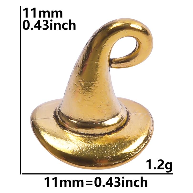 20pcs Antique Silver Color Halloween Witch Hat Charm Pendants Fit Necklace Bracelet Handmade Jewelry Making Supplies Accessories