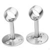 2 Pcs Stainless Steel Closet Curtain Rod Lever Support Flange Bracket - 19mm