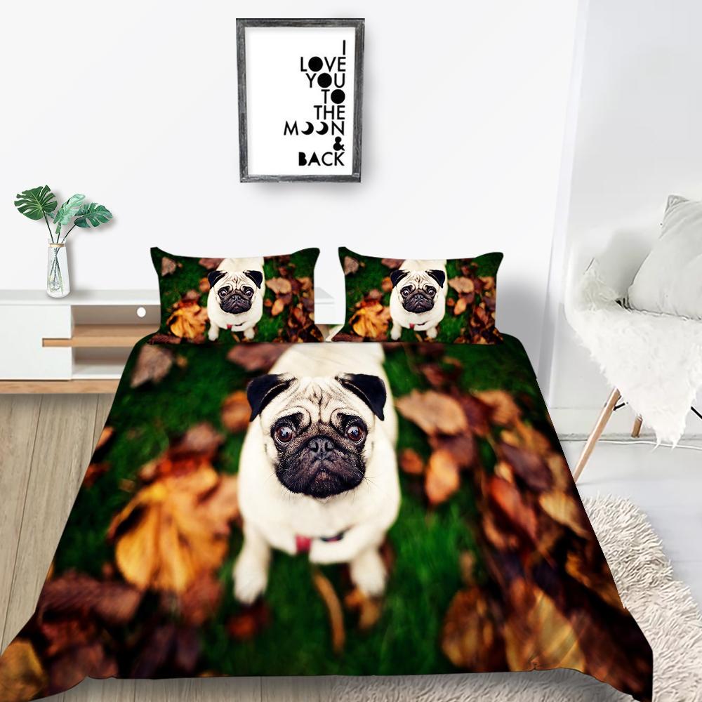Новая мода 3D одеяла с принтом собак Loverly Комплект постельного белья Чехол Высококачественный чехол для постельного белья Роскошный домашний текстиль Полиэстер