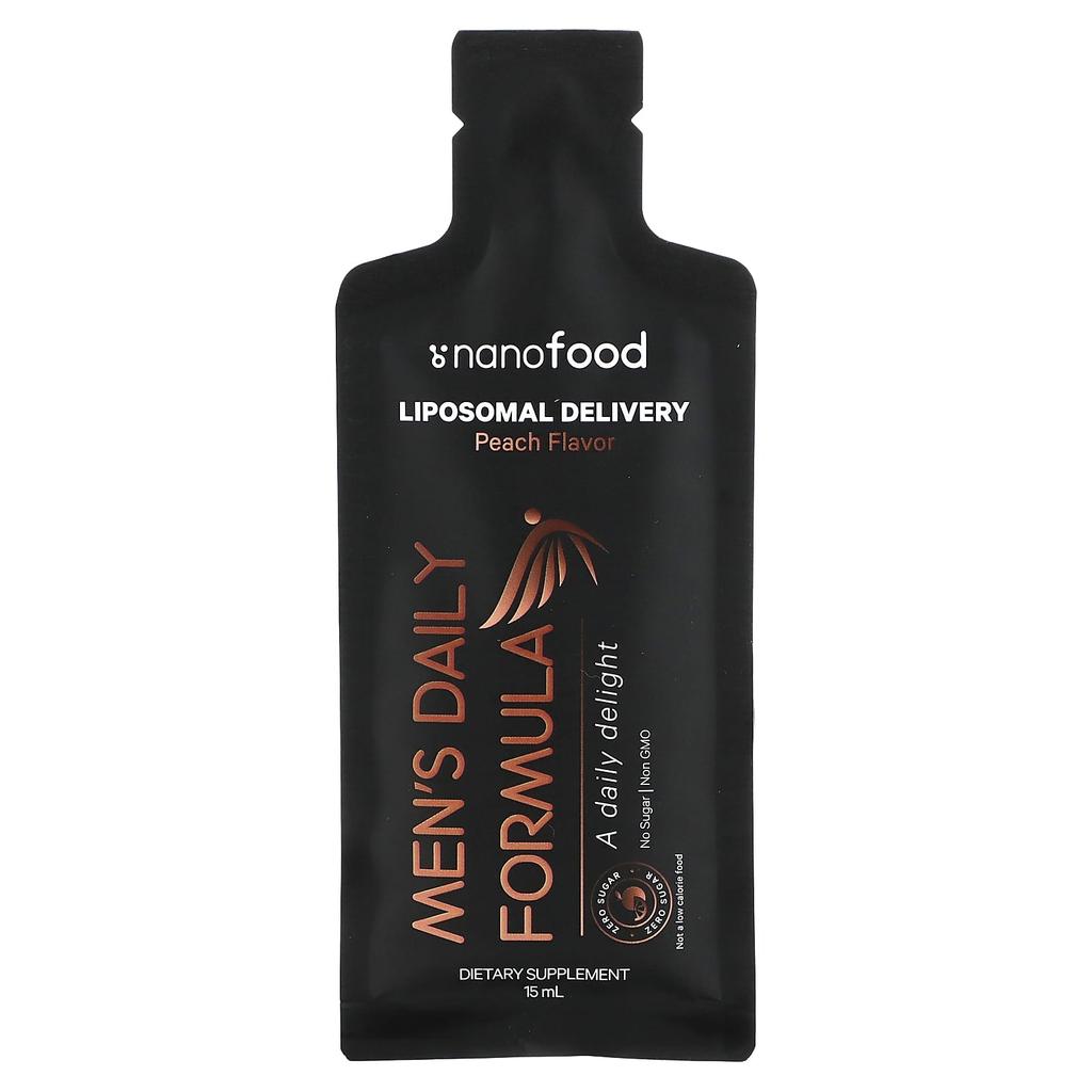 Нанофуд, Липосомальная Ежедневная Формула для Мужчин, Персик, 30 пакетиков, 15 мл (0,5 жидких унций) Каждый